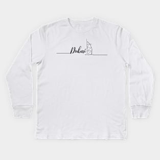 Dubai Burj Al- arab Kids Long Sleeve T-Shirt